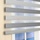 Magic Screen สำเร็จรูป DIY (RS101) ม่านม้วน เมจิกสกรีน มู่ลี่ ดูโอสกรีน ซีบร้าสกรีน ซีบร้าไบลนด์ ม่าน2ชั้น โซ่ดึง สีเทา Zebra Blind