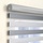 Magic Screen สำเร็จรูป DIY (RS101) ม่านม้วน เมจิกสกรีน มู่ลี่ ดูโอสกรีน ซีบร้าสกรีน ซีบร้าไบลนด์ ม่าน2ชั้น โซ่ดึง สีเทา Zebra Blind